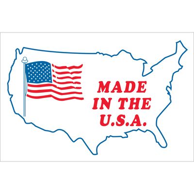 3 x 4" - "Made in the U.S.A." Labels