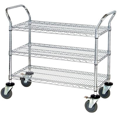 36 x 18 x 38" - 3 Shelf Heavy-Duty Wire Cart